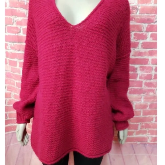 Free People All Mine Raspberry Sweater - Picture 8 of 13